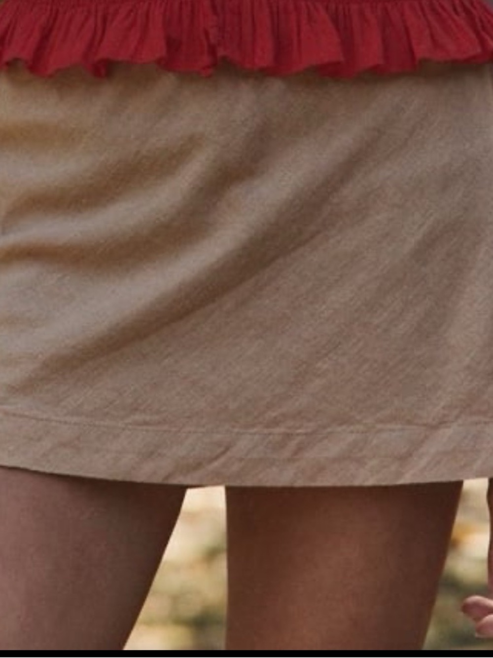 Free People free-est My Little Micro Mini Cotton Linen Skort